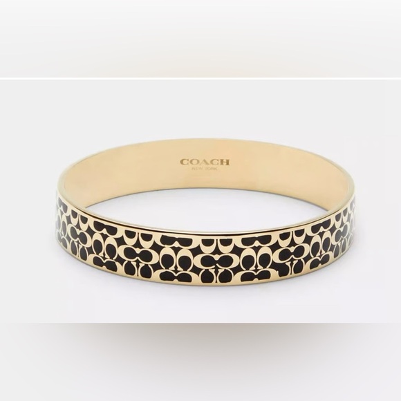 Coach Gold and Black Signature Bangle - Picture 1 of 5